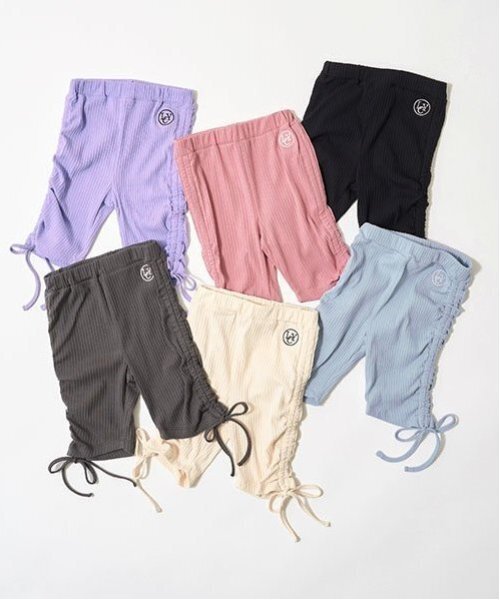 Lycee mine(リセマイン)の「5分丈シャーリングレギンス【子供服】【キッズ】【女の子】(レギンス/スパッツ・キッズ・ブラック/チャコール/ラベンダー/アイボリー/ベビーピンク/サックスブルー・130cm/140cm/150cm/120cm/110cm/100cm)」の7枚目の写真