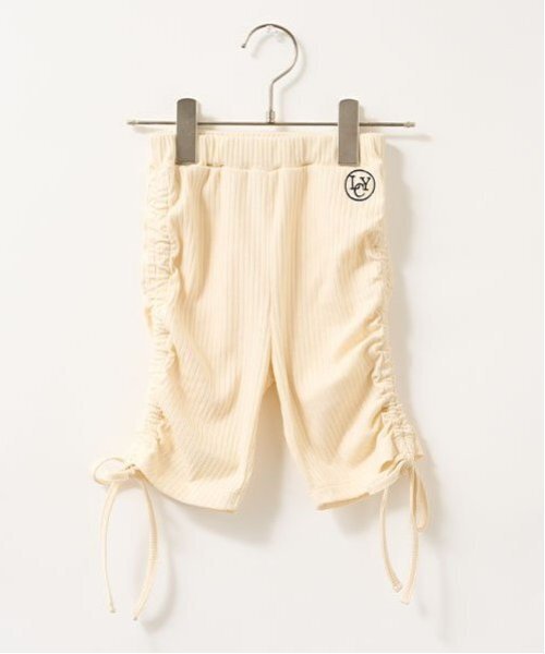 Lycee mine(リセマイン)の「5分丈シャーリングレギンス【子供服】【キッズ】【女の子】(レギンス/スパッツ・キッズ・ブラック/チャコール/ラベンダー/アイボリー/ベビーピンク/サックスブルー・130cm/140cm/150cm/120cm/110cm/100cm)」の8枚目の写真
