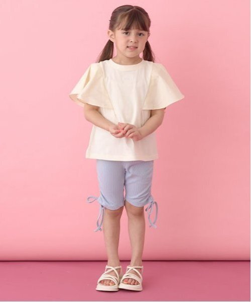 Lycee mine(リセマイン)の「5分丈シャーリングレギンス【子供服】【キッズ】【女の子】(レギンス/スパッツ・キッズ・ブラック/チャコール/ラベンダー/アイボリー/ベビーピンク/サックスブルー・130cm/140cm/150cm/120cm/110cm/100cm)」の7枚目の写真