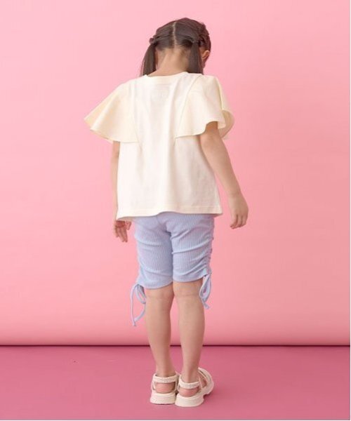 Lycee mine(リセマイン)の「5分丈シャーリングレギンス【子供服】【キッズ】【女の子】(レギンス/スパッツ・キッズ・ブラック/チャコール/ラベンダー/アイボリー/ベビーピンク/サックスブルー・130cm/140cm/150cm/120cm/110cm/100cm)」の8枚目の写真