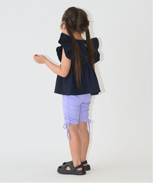 Lycee mine(リセマイン)の「5分丈シャーリングレギンス【子供服】【キッズ】【女の子】(レギンス/スパッツ・キッズ・ブラック/チャコール/ラベンダー/アイボリー/ベビーピンク/サックスブルー・130cm/140cm/150cm/120cm/110cm/100cm)」の10枚目の写真