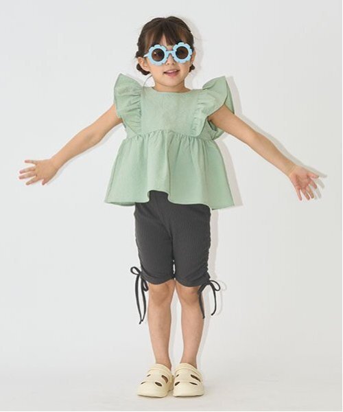 Lycee mine(リセマイン)の「5分丈シャーリングレギンス【子供服】【キッズ】【女の子】(レギンス/スパッツ・キッズ・ブラック/チャコール/ラベンダー/アイボリー/ベビーピンク/サックスブルー・130cm/140cm/150cm/120cm/110cm/100cm)」の13枚目の写真