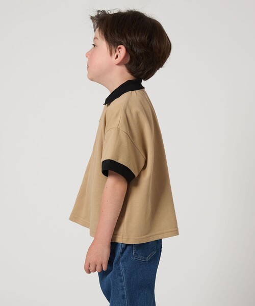 green label relaxing(グリーンレーベルリラクシング)の「カノコ ポロシャツ / キッズ 100cm-130cm(ポロシャツ・キッズ・ブラック/ベージュ・120cm/110cm/100cm/130cm)」の22枚目の写真