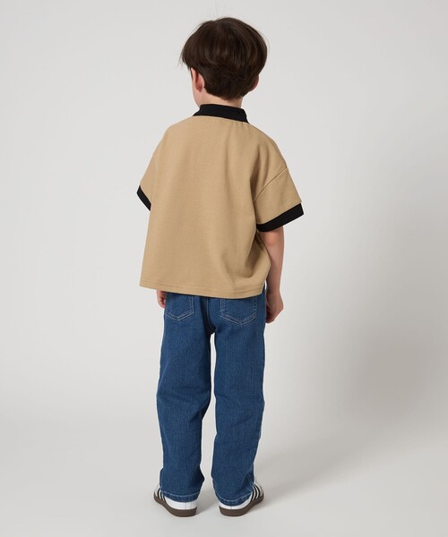 green label relaxing(グリーンレーベルリラクシング)の「カノコ ポロシャツ / キッズ 100cm-130cm(ポロシャツ・キッズ・ブラック/ベージュ・120cm/110cm/100cm/130cm)」の5枚目の写真