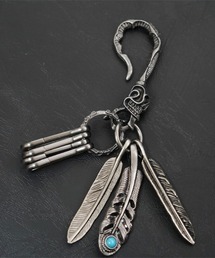 B'day（ビーデイ）の「【 B'day / ビーデー 】フェザーキーリング スカルフック（キーケース/キーアクセサリー）」