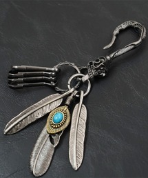 B'day（ビーデイ）の「【 B'day / ビーデー 】フェザーキーリング スカルフック（キーケース/キーアクセサリー）」