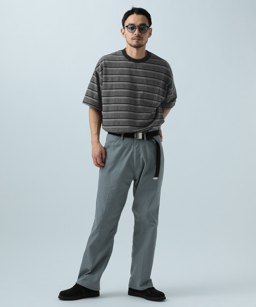 BAYFLOW（ベイフロー）の「ジャガードボーダー半袖Tシャツ（Tシャツ/カットソー・メンズ・ブルー/ブラック・MEDIUM/LARGE）」の3枚目の写真