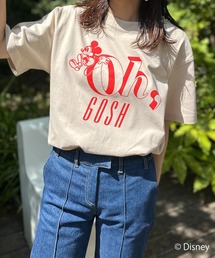 【Disney(ディズニー)】別注 ミッキーマウス / "Oh,Gosh"ミッキーマウスプリント半袖Tシャツ