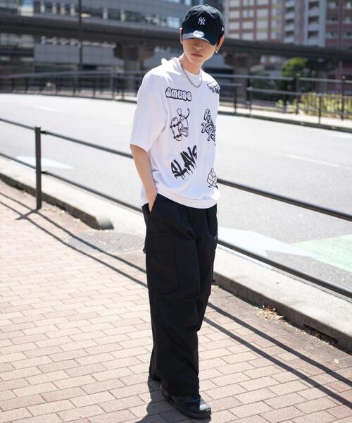 WEGO（ウィゴー）の「WEGO/アクセ付きラフガキグラフィックT（Tシャツ/カットソー・メンズ・ブラック/ホワイト・MEDIUM/LARGE）」の9枚目の写真