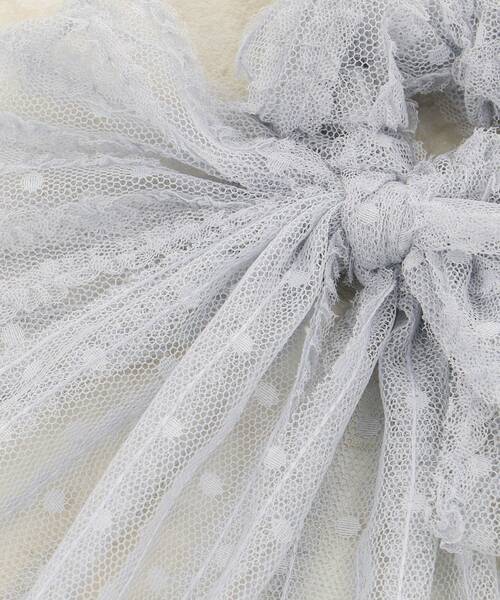 MAJESTIC LEGON（マジェスティックレゴン）の「エアリーリボンシュシュ（シュシュ・レディース・ブルー/アイボリー・FREE）」の7枚目の写真