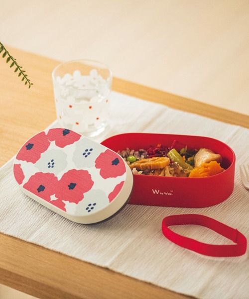 Wpc.（ダブリュピーシー）の「【Wpc.】パターンプリント ランチボックス（お弁当箱・レディース・グレー/ベージュ/オフホワイト/ブルー/レッド/ピンク・FREE）」の6枚目の写真