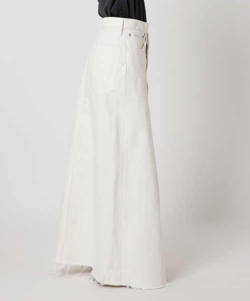 KURO(クロ)の「KURO 別注 デニムスカート(デニムスカート・レディース・ブラック/ホワイト・SMALL/MEDIUM)」の3枚目の写真