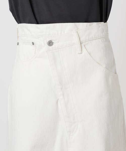 KURO(クロ)の「KURO 別注 デニムスカート(デニムスカート・レディース・ブラック/ホワイト・SMALL/MEDIUM)」の5枚目の写真