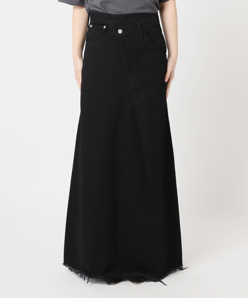 KURO(クロ)の「KURO 別注 デニムスカート(デニムスカート・レディース・ブラック/ホワイト・SMALL/MEDIUM)」の16枚目の写真