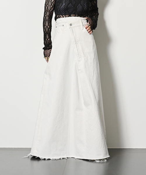 KURO(クロ)の「KURO 別注 デニムスカート(デニムスカート・レディース・ブラック/ホワイト・SMALL/MEDIUM)」の19枚目の写真