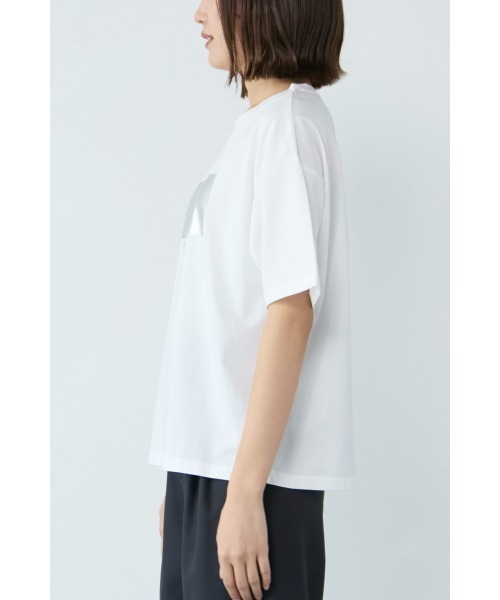 セール】〈クラッシュ箔プリントTシャツ〉（Tシャツ/カットソー