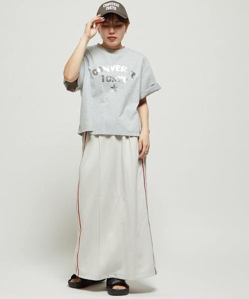 CONVERSE TOKYO(コンバーストウキョウ)の「FOIL PRINT LOGO TEE(Tシャツ/カットソー・レディース・ブラック/杢グレー/ホワイト/ネイビー/ブルー/ピンク/ミント・FREE)」の15枚目の写真