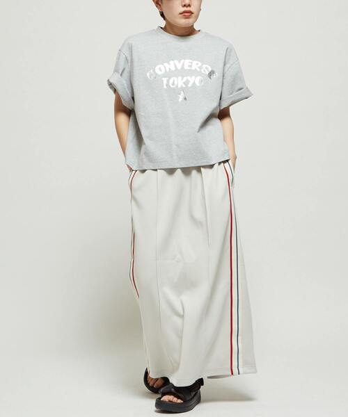CONVERSE TOKYO(コンバーストウキョウ)の「FOIL PRINT LOGO TEE(Tシャツ/カットソー・レディース・ブラック/杢グレー/ホワイト/ネイビー/ブルー/ピンク/ミント・FREE)」の16枚目の写真