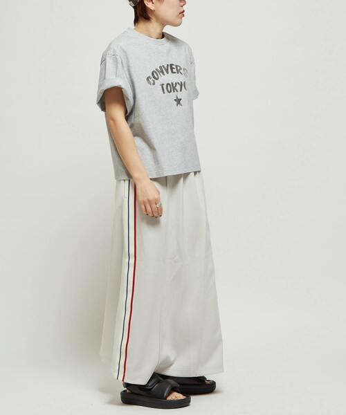 CONVERSE TOKYO(コンバーストウキョウ)の「FOIL PRINT LOGO TEE(Tシャツ/カットソー・レディース・ブラック/杢グレー/ホワイト/ネイビー/ブルー/ピンク/ミント・FREE)」の18枚目の写真