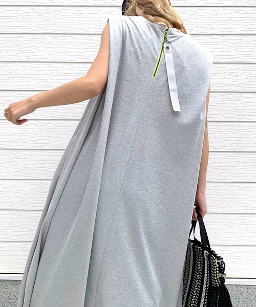 Q(キュー)の「接触冷感ノースリマキシワンピース(ワンピース・レディース・ブラック/ライトグレー/ピンク・MEDIUM)」の17枚目の写真