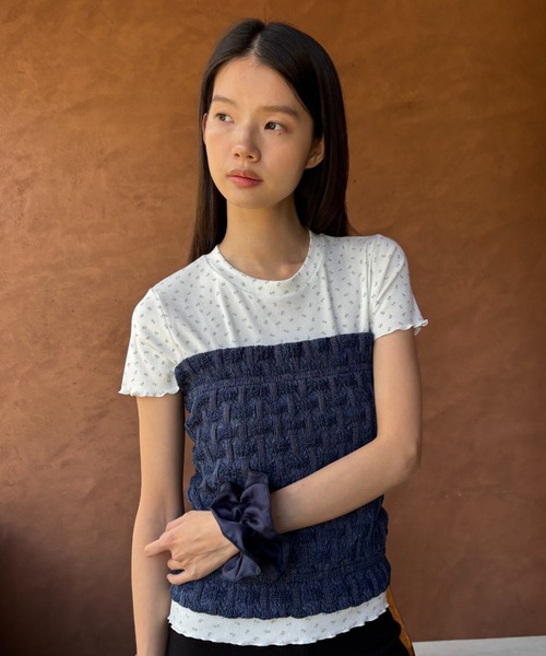 FUULLY STUDIO（フーリィーステューディオ）の「デニムシャーリングビスチェ（チューブトップ・レディース・ネイビー・FREE）」の11枚目の写真