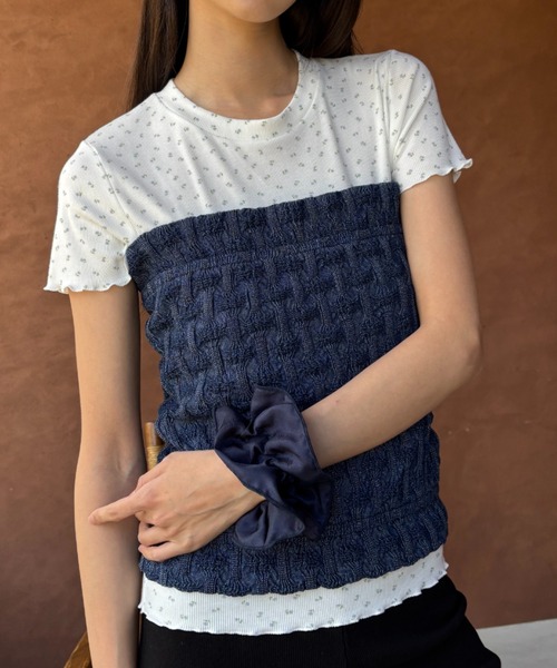 FUULLY STUDIO（フーリィーステューディオ）の「デニムシャーリングビスチェ（チューブトップ・レディース・ネイビー・FREE）」の12枚目の写真