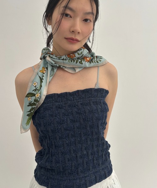 FUULLY STUDIO（フーリィーステューディオ）の「デニムシャーリングビスチェ（チューブトップ・レディース・ネイビー・FREE）」の20枚目の写真