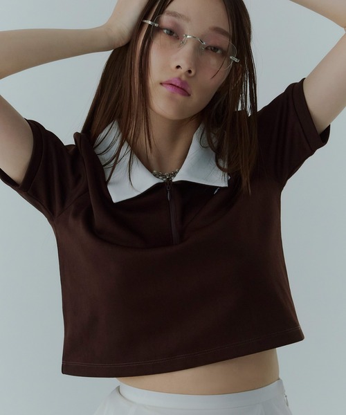 EIMY ISTOIRE（エイミーイストワール）の「ハーフジップトップス