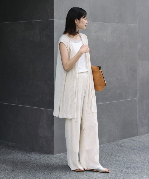 Bou Jeloud（ブージュルード）の「前後2WAYウェービーメッシュニットチュニック（チュニック・レディース・モカ/ブラック/オフホワイト・FREE）」の12枚目の写真