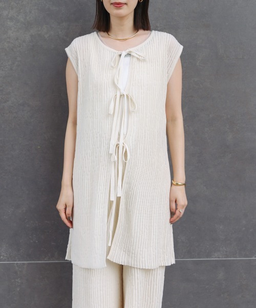 Bou Jeloud（ブージュルード）の「前後2WAYウェービーメッシュニットチュニック（チュニック・レディース・モカ/ブラック/オフホワイト・FREE）」の21枚目の写真