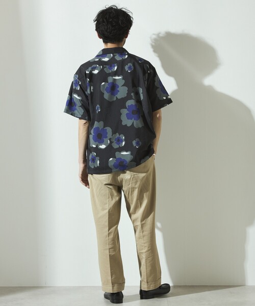 Firsthand(ファーストハンド)の「Firsthand/ファーストハンド パターン オープンカラーショートスリーブシャツ / 総柄デザイン開襟シャツ / リラックスシルエット(シャツ/ブラウス・メンズ・ベージュ/ホワイト/ブラック/オフホワイト・M/L)」の13枚目の写真