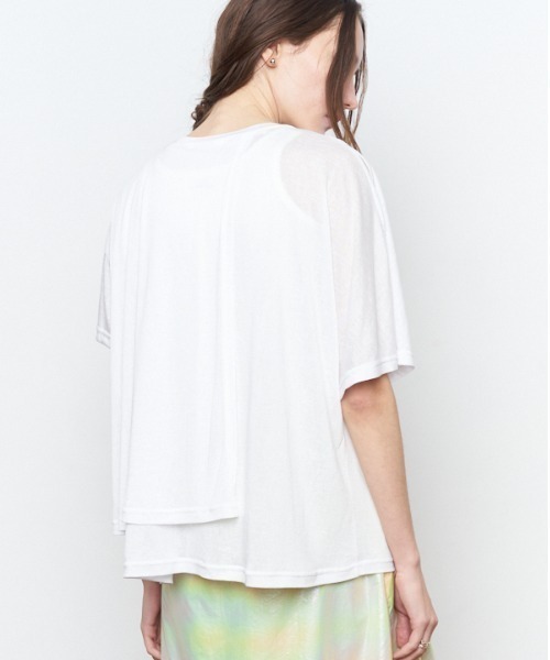 Muel Chic(ミュエルシック)の「fluffy CS フラフィーカットソー(Tシャツ/カットソー・レディース・ライトピンク/ブラック/ホワイト/ライトブルー・FREE)」の11枚目の写真