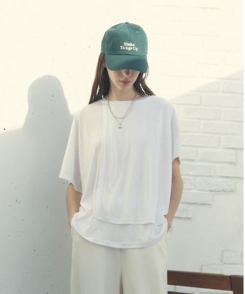 Muel Chic(ミュエルシック)の「fluffy CS フラフィーカットソー(Tシャツ/カットソー・レディース・ライトピンク/ブラック/ホワイト/ライトブルー・FREE)」の14枚目の写真
