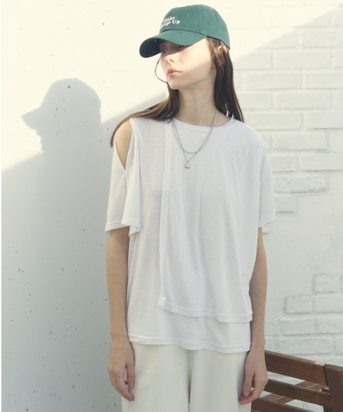 Muel Chic(ミュエルシック)の「fluffy CS フラフィーカットソー(Tシャツ/カットソー・レディース・ライトピンク/ブラック/ホワイト/ライトブルー・FREE)」の6枚目の写真