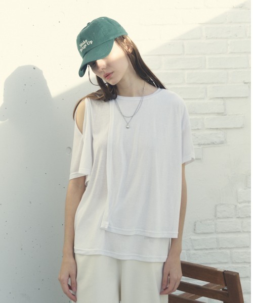 Muel Chic(ミュエルシック)の「fluffy CS フラフィーカットソー(Tシャツ/カットソー・レディース・ライトピンク/ブラック/ホワイト/ライトブルー・FREE)」の13枚目の写真