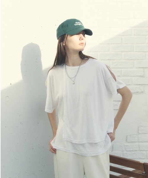 Muel Chic(ミュエルシック)の「fluffy CS フラフィーカットソー(Tシャツ/カットソー・レディース・ライトピンク/ブラック/ホワイト/ライトブルー・FREE)」の15枚目の写真
