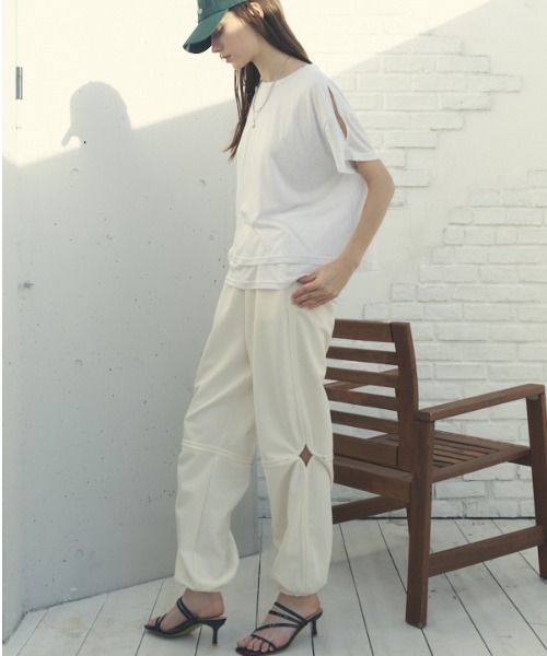Muel Chic(ミュエルシック)の「fluffy CS フラフィーカットソー(Tシャツ/カットソー・レディース・ライトピンク/ブラック/ホワイト/ライトブルー・FREE)」の8枚目の写真