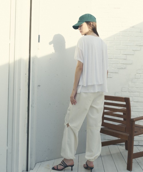 Muel Chic(ミュエルシック)の「fluffy CS フラフィーカットソー(Tシャツ/カットソー・レディース・ライトピンク/ブラック/ホワイト/ライトブルー・FREE)」の10枚目の写真