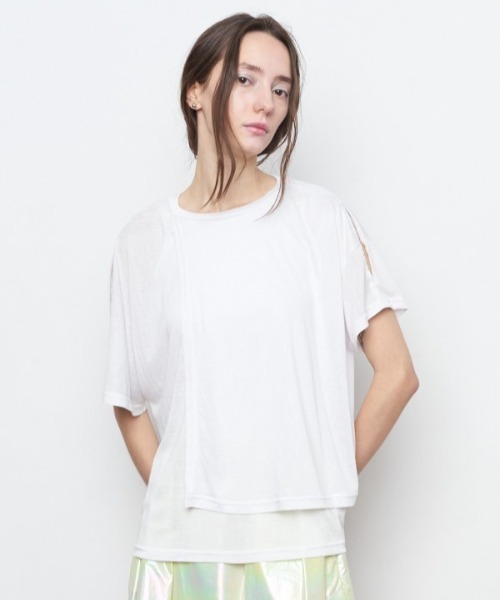 Muel Chic(ミュエルシック)の「fluffy CS フラフィーカットソー(Tシャツ/カットソー・レディース・ライトピンク/ブラック/ホワイト/ライトブルー・FREE)」の17枚目の写真