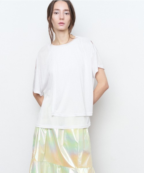 Muel Chic(ミュエルシック)の「fluffy CS フラフィーカットソー(Tシャツ/カットソー・レディース・ライトピンク/ブラック/ホワイト/ライトブルー・FREE)」の12枚目の写真