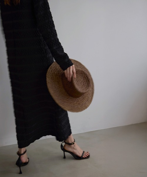 MIELI INVARIANT（ミエリインヴァリアント）の「Jacquard Wrinkle Dress（ワンピース・レディース・ブラック/ホワイト・FREE）」の19枚目の写真