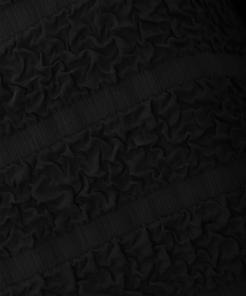 MIELI INVARIANT（ミエリインヴァリアント）の「Jacquard Wrinkle Dress（ワンピース・レディース・ブラック/ホワイト・FREE）」の11枚目の写真