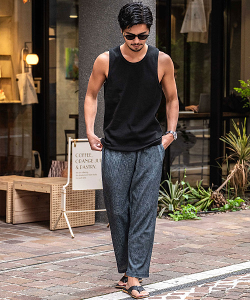 JEMORGAN(ジェーイーモーガン)の「『JEMORGAN LONG JOHNS/ジェーイーモーガンロングジョーンズ』テレコタンクトップ【+】(タンクトップ・メンズ・ブラック/杢グレー/オフホワイト・XL/L/M)」の10枚目の写真