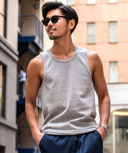 JEMORGAN(ジェーイーモーガン)の「『JEMORGAN LONG JOHNS/ジェーイーモーガンロングジョーンズ』テレコタンクトップ【+】(タンクトップ・メンズ・ブラック/杢グレー/オフホワイト・XL/L/M)」の11枚目の写真