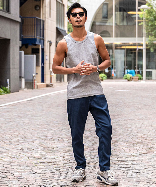 JEMORGAN(ジェーイーモーガン)の「『JEMORGAN LONG JOHNS/ジェーイーモーガンロングジョーンズ』テレコタンクトップ【+】(タンクトップ・メンズ・ブラック/杢グレー/オフホワイト・XL/L/M)」の14枚目の写真