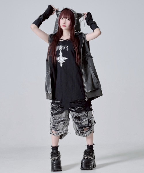 REFLEM（レフレム）の「『REFLEM/レフレム』猫耳パンクノースリーブZIP