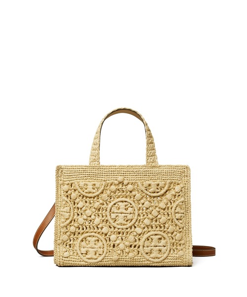 TORY BURCH（トリーバーチ）の「Tモノグラム ラフィア トップハンドル トートバッグ（トートバッグ・レディース・ナチュラル・ONE SIZE）」の3枚目の写真