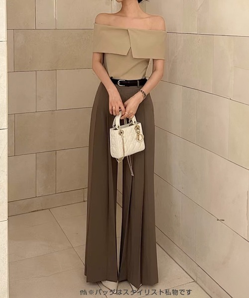★送料無料★✨BALENCIAGA　ハイウエスト ワイド パンツ　脚長 美脚 ショッピングゴー shoppinggo デニムパンツ レディース 美脚