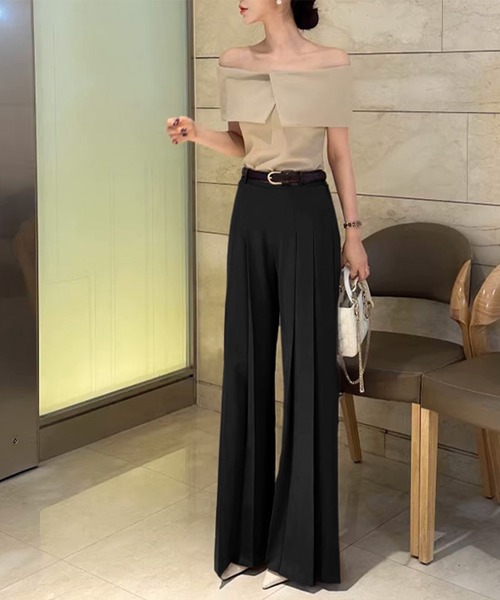 DABUWAWAボヘミアン ルーズパンツ マキシ丈 ハイウエスト PAGEBOY（ページボーイ）の「ハイウエストライトオンスジーンズ