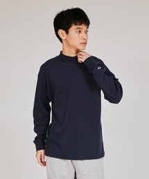 【Champion/チャンピオン】メンズ ベーシック モックネックロングスリーブTシャツ